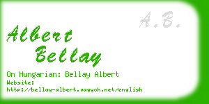 albert bellay business card